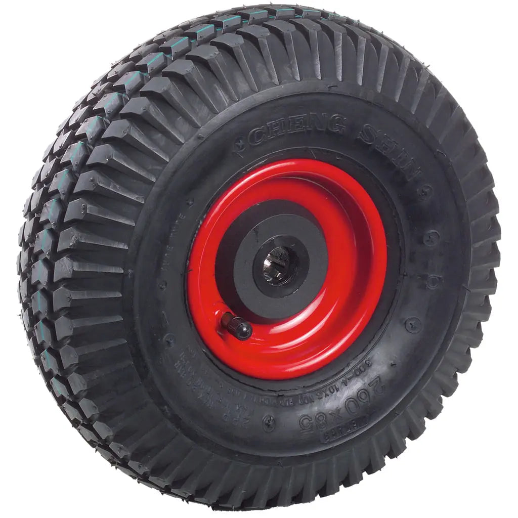 B-Ware Fetra Luftrad Ersatzrad Transportrolle 260x85 Mm Rollenlager 200 Kg Schwarz Rot - 4017976016221