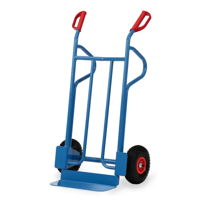 B-Ware Fetra Stahlrohr Sackkarre Transportwagen B1215 L Luftbereifung Maximal 350kg Blau - 4017976112152