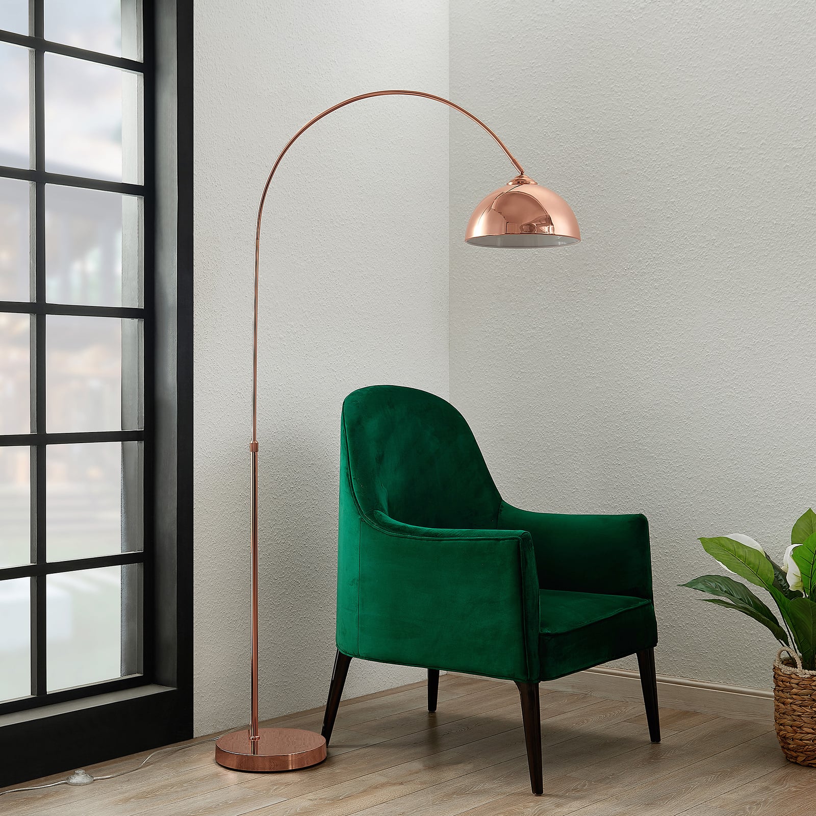 Lindby Stehleuchte Stehlampe Lennart LED E27 höhenverstellbar kupfer Lampe - 4251096594423