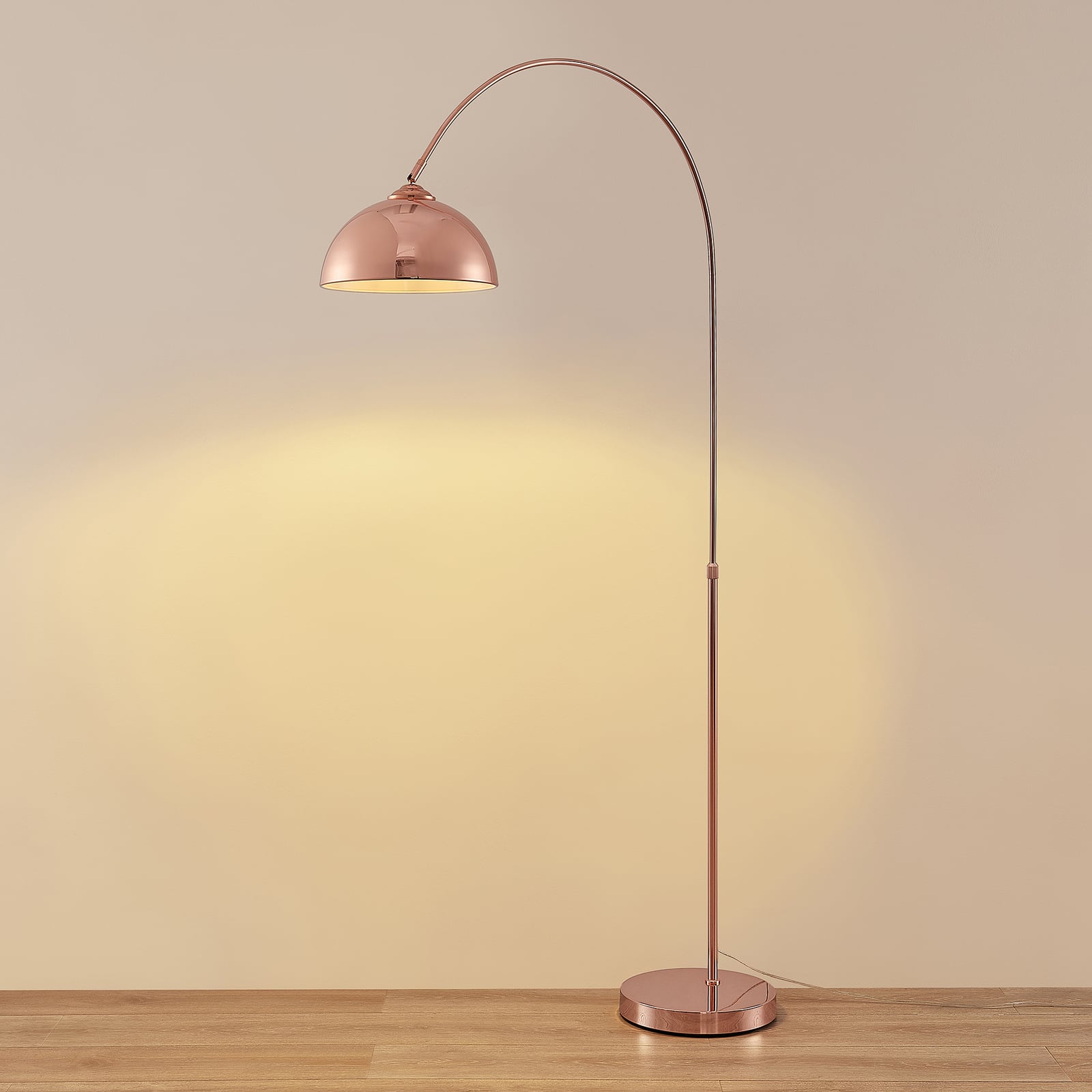Lindby Stehleuchte Stehlampe Lennart LED E27 höhenverstellbar kupfer Lampe - 4251096594423