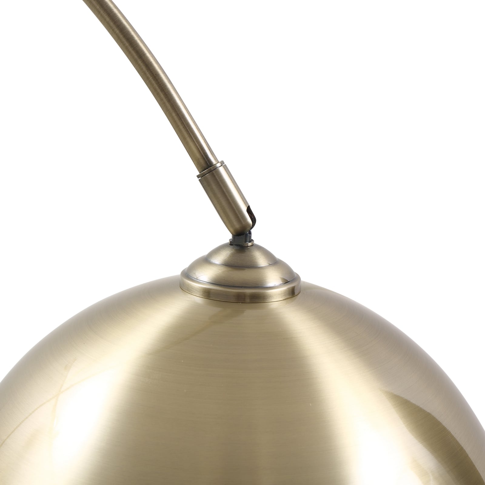 Lindby Bogenstehleuchte Lennart antik Messing Metall 183cm höhenverstellbar - 4251096594485