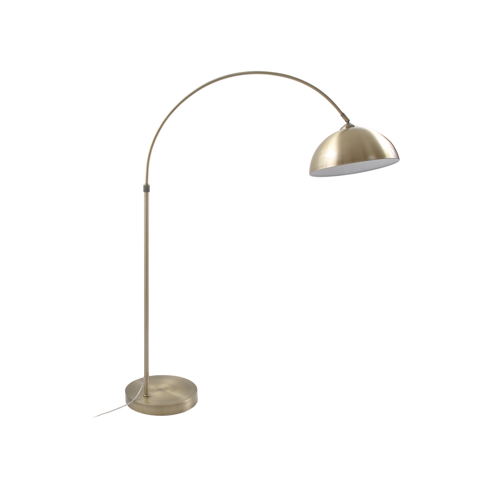 Lindby Bogenstehleuchte Lennart antik Messing Metall 183cm höhenverstellbar - 4251096594485
