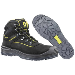 B-Ware Albatros Sicherheitsstiefel Arbeitsschuh S3 Schwarz Gelb Größe 43 Rindleder