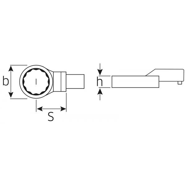 Stahlwille Ring Einsteckwerkzeuge Steckwerkzeug 22x28mm Werkzeugersatz B-Ware - 4018754238767