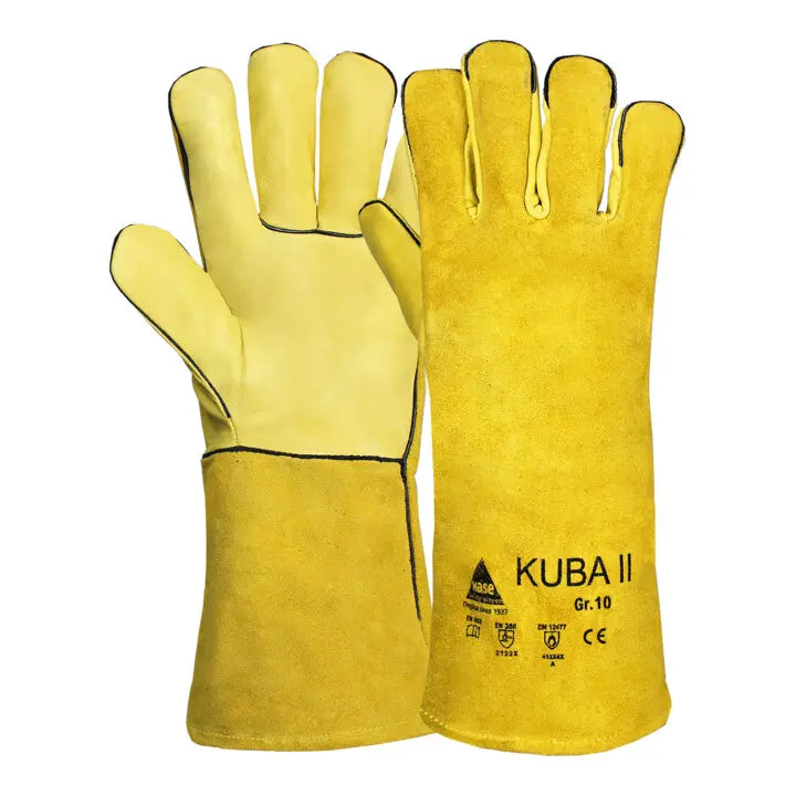 B-Ware Hase Kuba Li Schweißerhandschuh Arbeitshandschuh Rindspaltleder Größe 10 6 Paar - 4018949987654