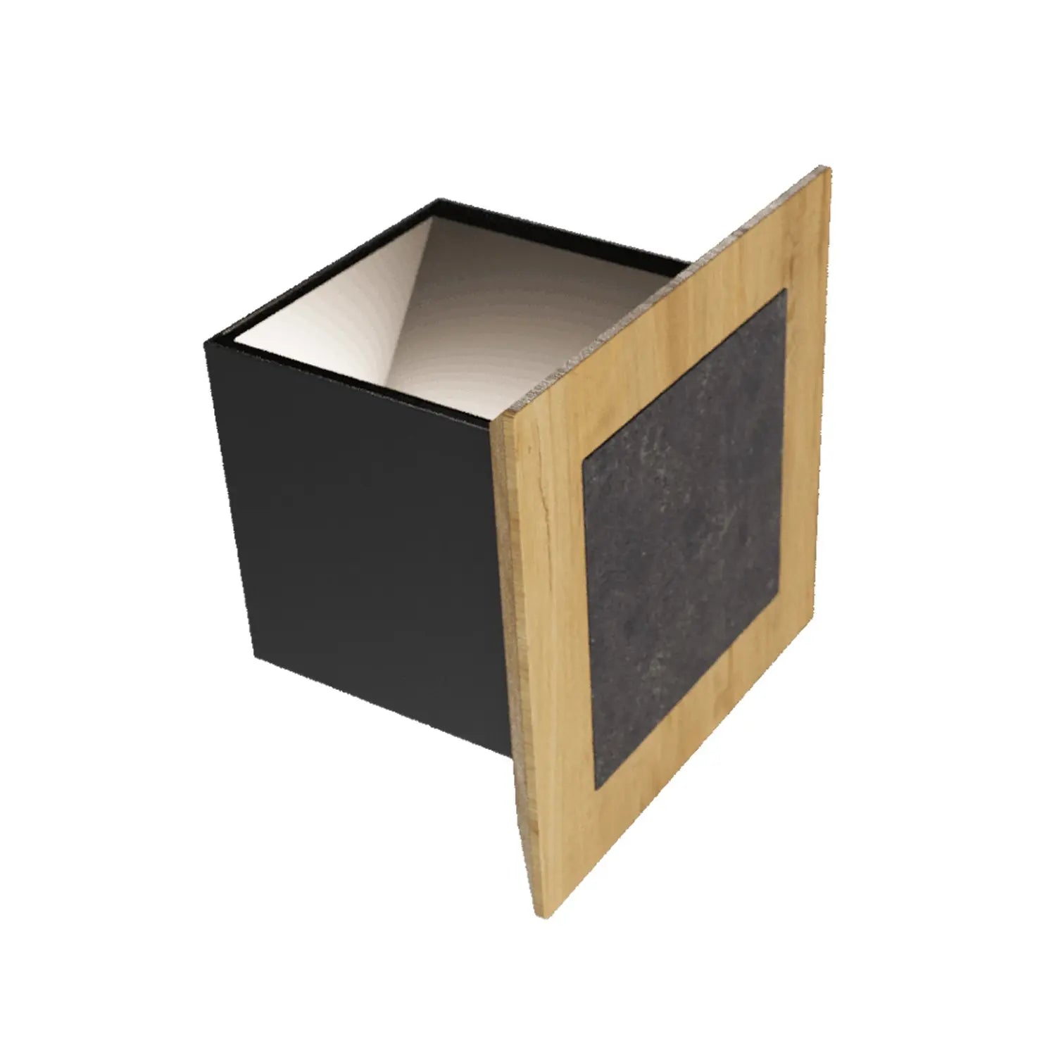 B-Ware Elobra Wandleuchte Wandleuchter Led Holz Granit Eiche Grau Dimmer 4000 K 15 Cm - 4019698142509