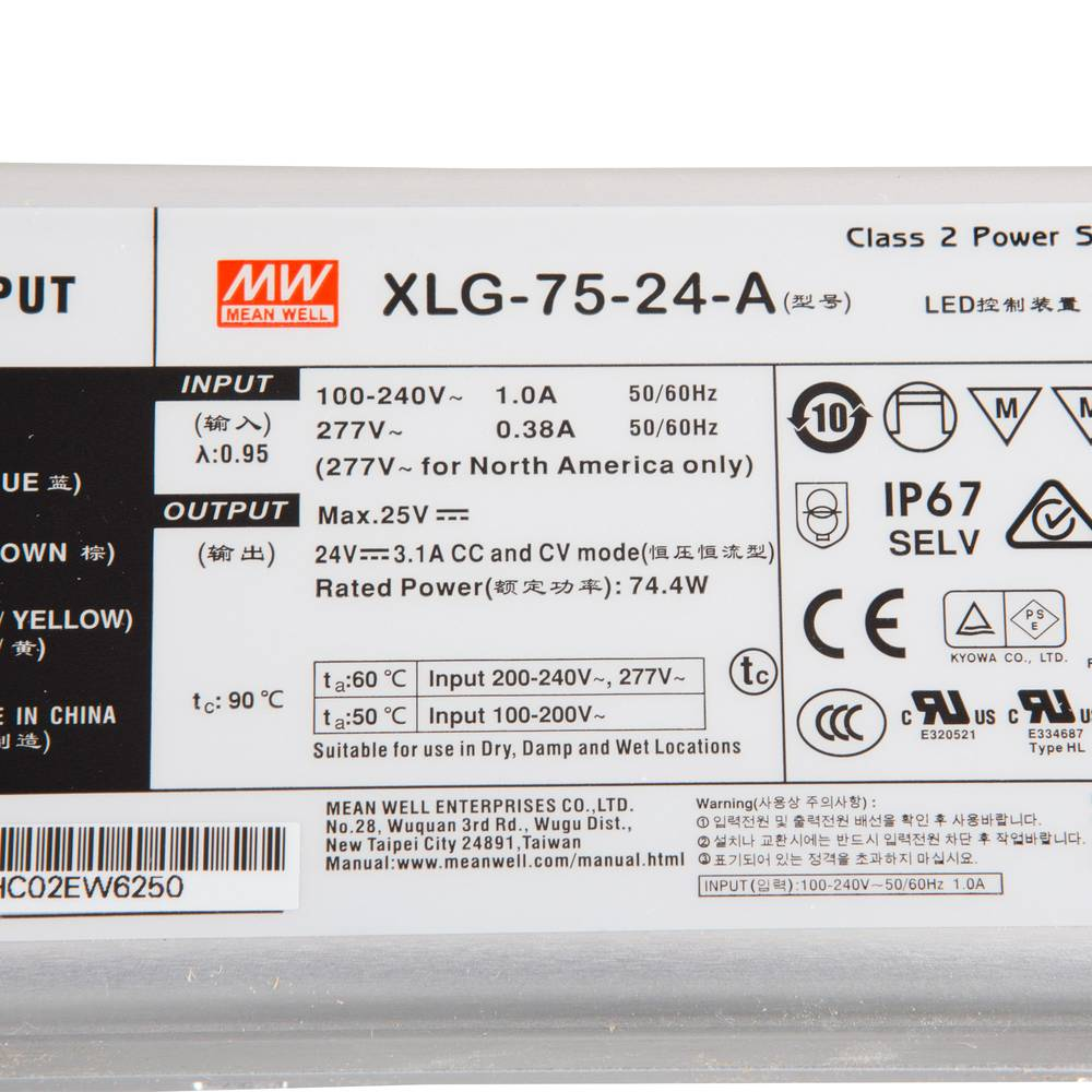 Mean Well Led Trafo Netzteil 75 W 24 V Dc Xlg 75 24 A Stromversorgung B-Ware - 4021087051446