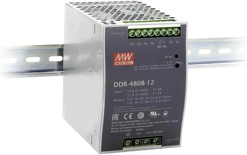 B-Ware Mean Well Dc Wandler Konverter Ddr 480 Din Rail Stromversorgung 67 2 154 V 24 V 20 A - 4021087078306