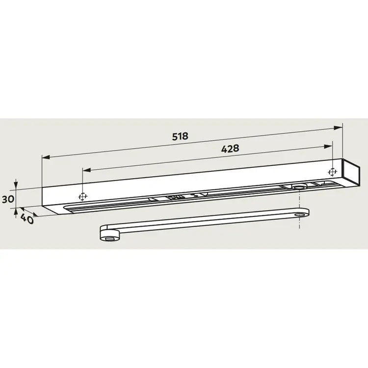 B-Ware Dorma Gleitschiene Feststellarm Türschiene Rauchmelder Netzteil Silber Standard - 4021226876374