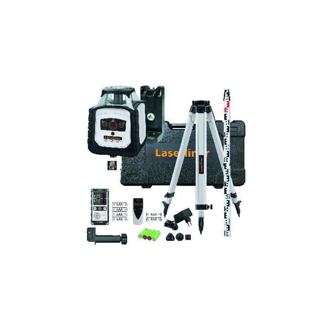 B-Ware Laserliner Rotationslaser Set Nivelliergerät Cubus 210 S Empfänger Stativ 150 Cm - 4021563715015