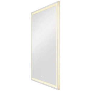 B-Ware Slv Led Wandleuchte Wandlampe Aufbauleuchte Silber Glas Rechteckig Dimmbar