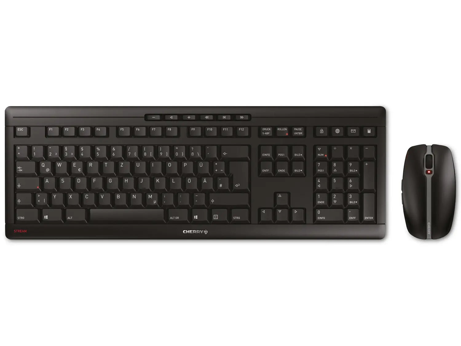Cherry Maus Tastaturset Desktop Set Qwertz Tastatur Wireless Schwarz B-Ware - 4025112095108