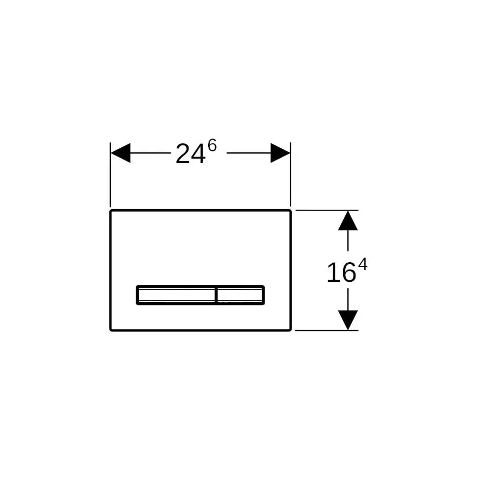 B-Ware Geberit Drückerplatte Betätigungsplatte Sigma 50 Spülung Square Schwarz Chrom