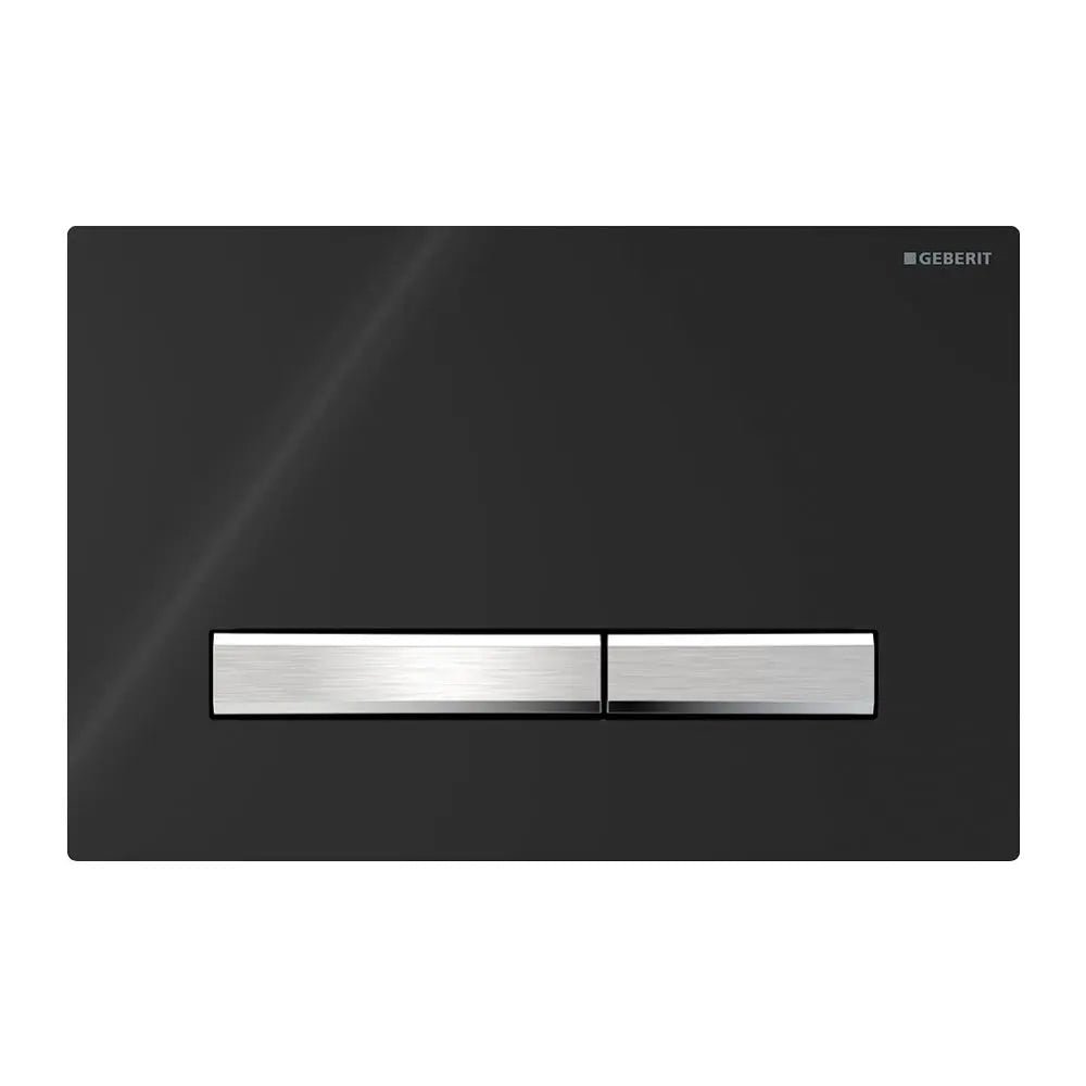B-Ware Geberit Drückerplatte Betätigungsplatte Sigma 50 Spülung Square Schwarz Chrom