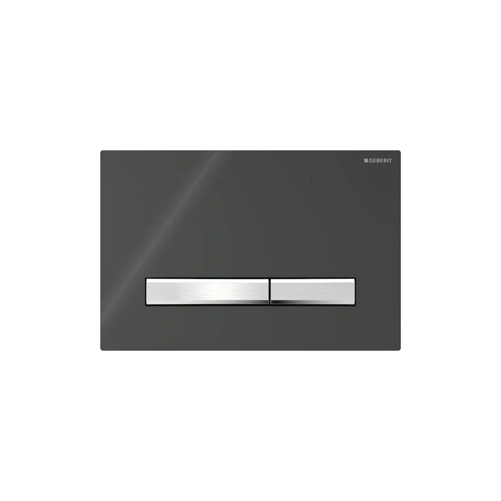 B-Ware Geberit Drückerplatte Betätigungsplatte Sigma 50 Spülung Square Schwarz Chrom