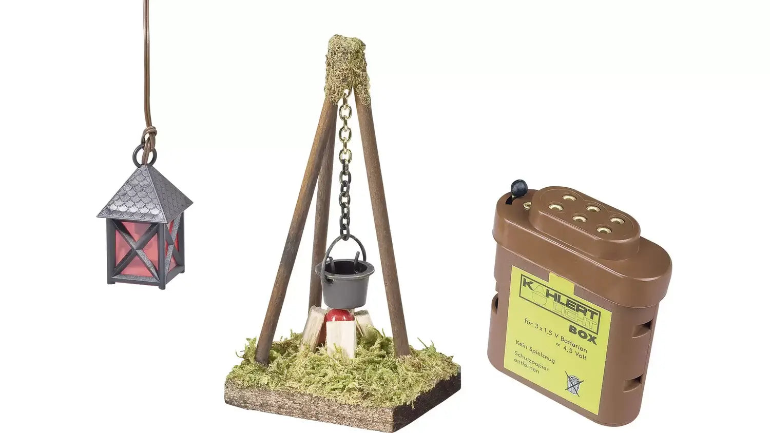 B-Ware Kahlert Licht Krippenlicht Set Laterne Lagerfeuer Batteriebox Le Ds Krippenbau - 4026179201013