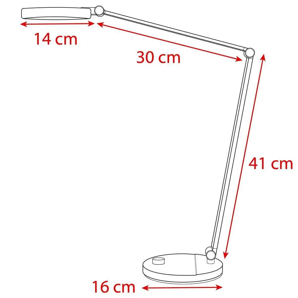 B-Ware Fein Tech Schreibtischleuchte Led Tischlampe Drehknopf Dimmbar Flexibel Schwarz - 4026423000300