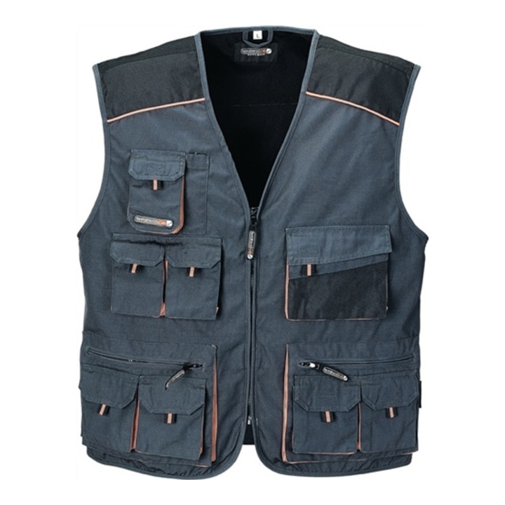 B-Ware Terrax Terratrend Job Weste Arbeitsweste Gr. 56 Dunkelgrau/Schwarz 2 Stück - 4029148499565