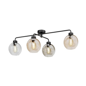 B-Ware Euluna Deckenlampe Cubus Deckenleuchte 4 Flammig Lampe E27 Led 100 Cm Schwarz472