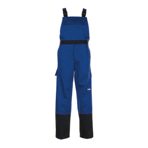 B-Ware Planam Latzhose Arbeitshose Weld Shield Schutzhose kornblau schwarz Größe 54