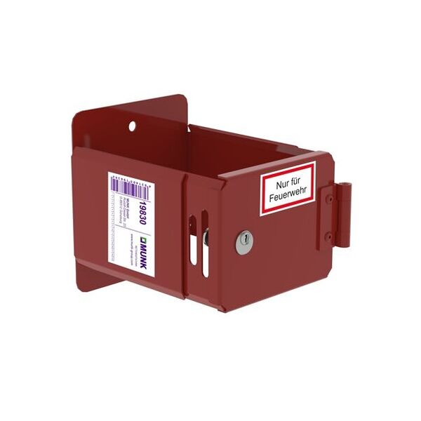 MUNK Leiterhalterung Halter Wandmontage pulverbeschichtet RAL 3000 CL1-Schloss - 4031405198302