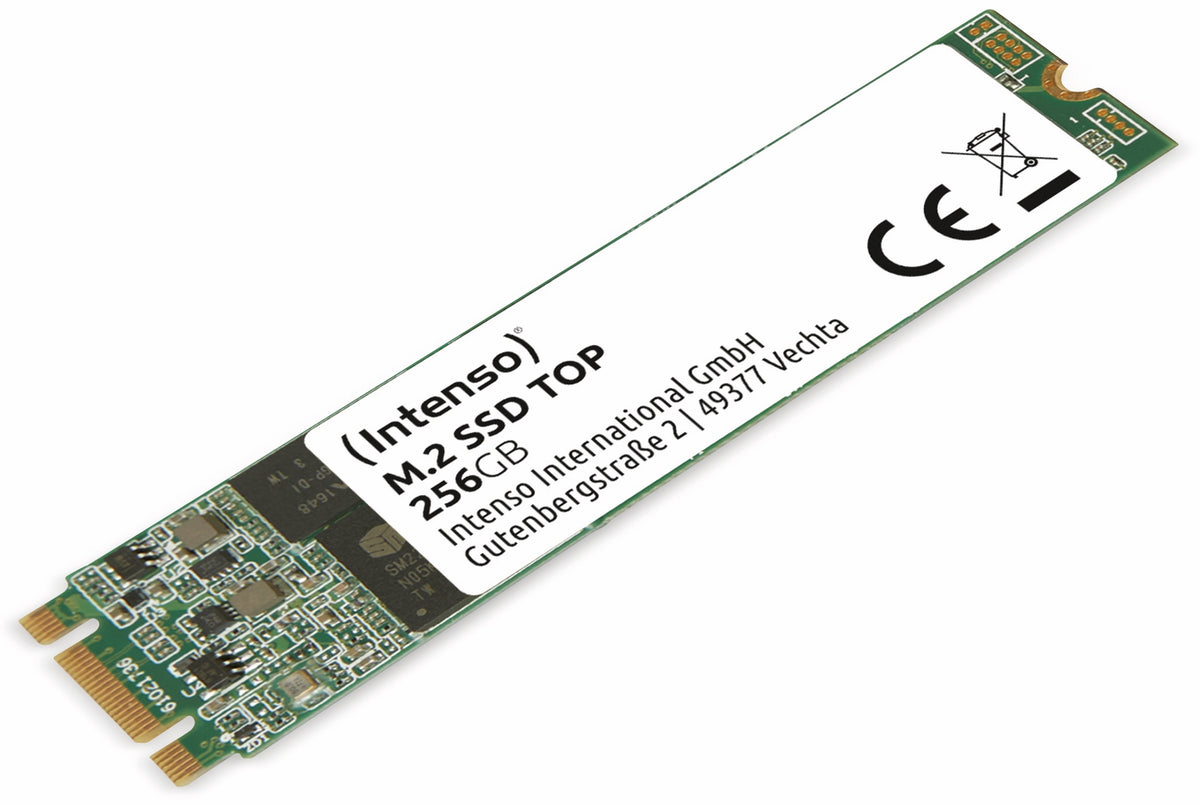 INTENSO SSD Festplatte Laufwerk M2 Speicher intern 256 GB MLC Flash 520 MBs - 4034303025886
