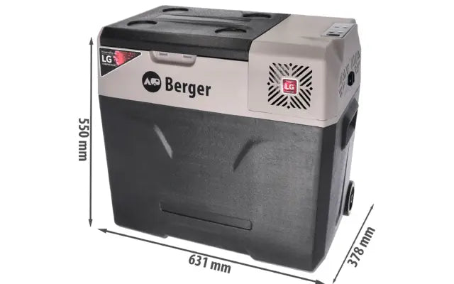 B-Ware Berger Kühlbox Kühltruhe Kompressor Box Trolley Rollen 49 Liter Camping Auto - 4036231076565