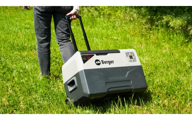 B-Ware Berger Kühlbox Kühltruhe Kompressor Box Trolley Rollen 49 Liter Camping Auto - 4036231076565