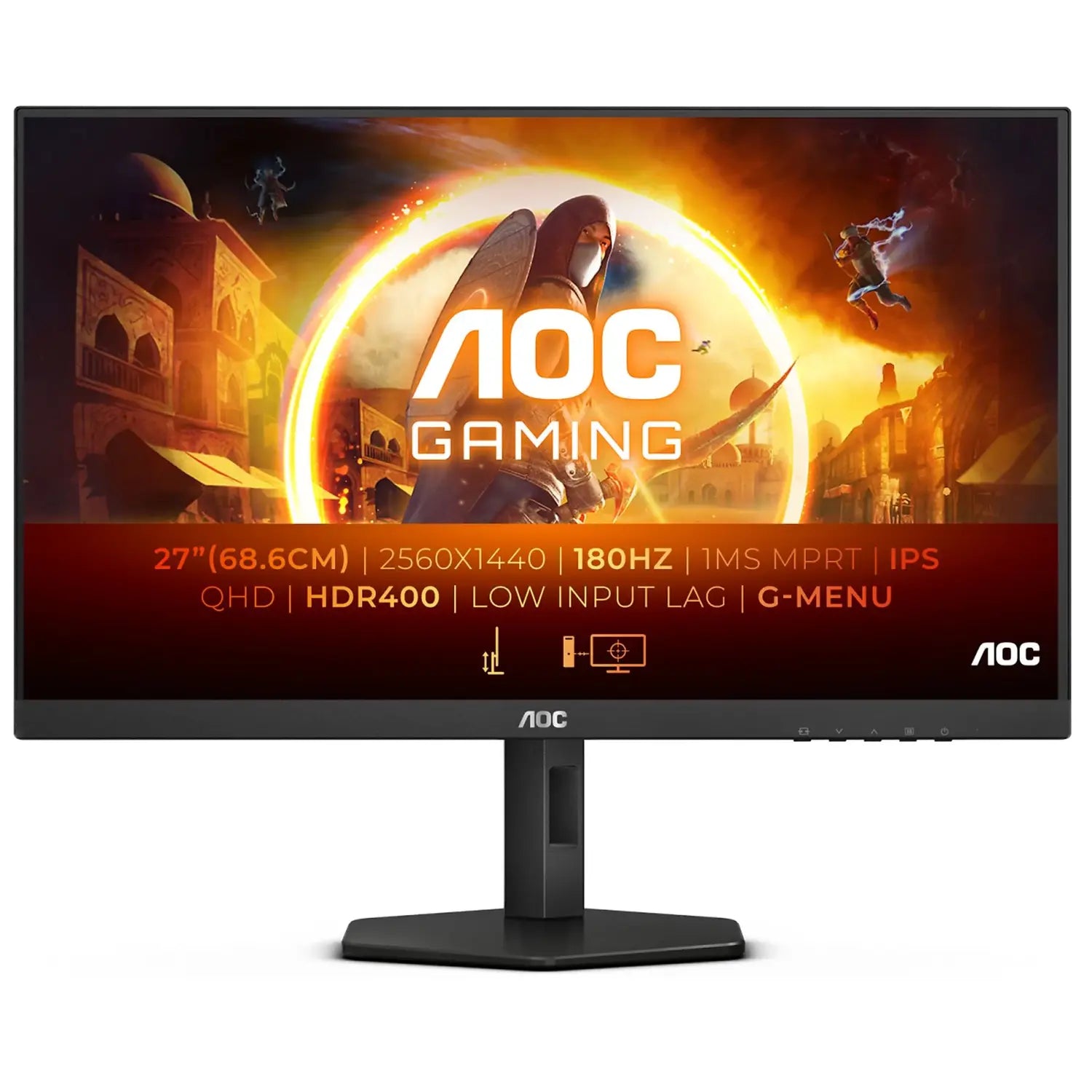 B-Ware Aoc Q27 G4 X 27 Zoll Qhd Gaming Monitor Bildschirm Display 0,5ms 180 Hz 16:9  - 4038986181389