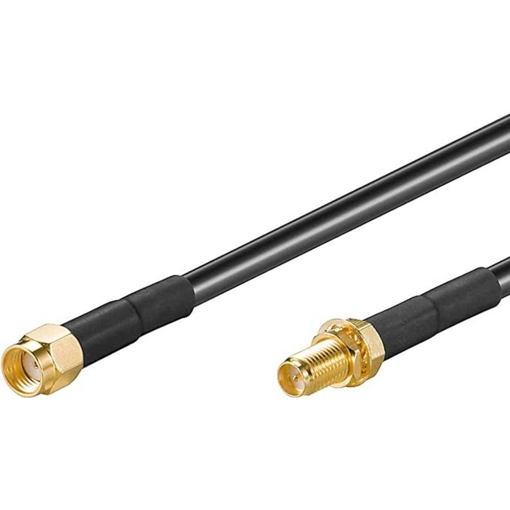 Goobay Antennenkabel Verlängerungskabel Koaxialkabel WLAN Kabel Schwarz 10 m - 4040849516795