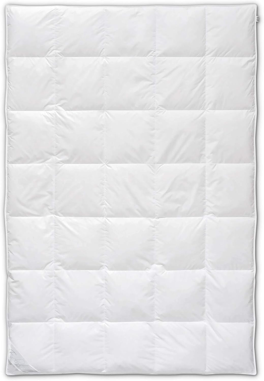 Böhmerwald Daunendecke Bettdecke Gänsedaunen 135x200cm Weiß Kassetten Warm  B-Ware - 4041134011988