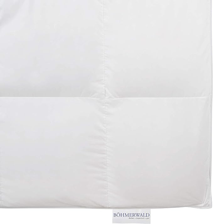 Böhmerwald Daunendecke Steppbett Gänsedaunen 135x200cm Weiß Kassettenbett Warm  B-Ware - 4041134192489