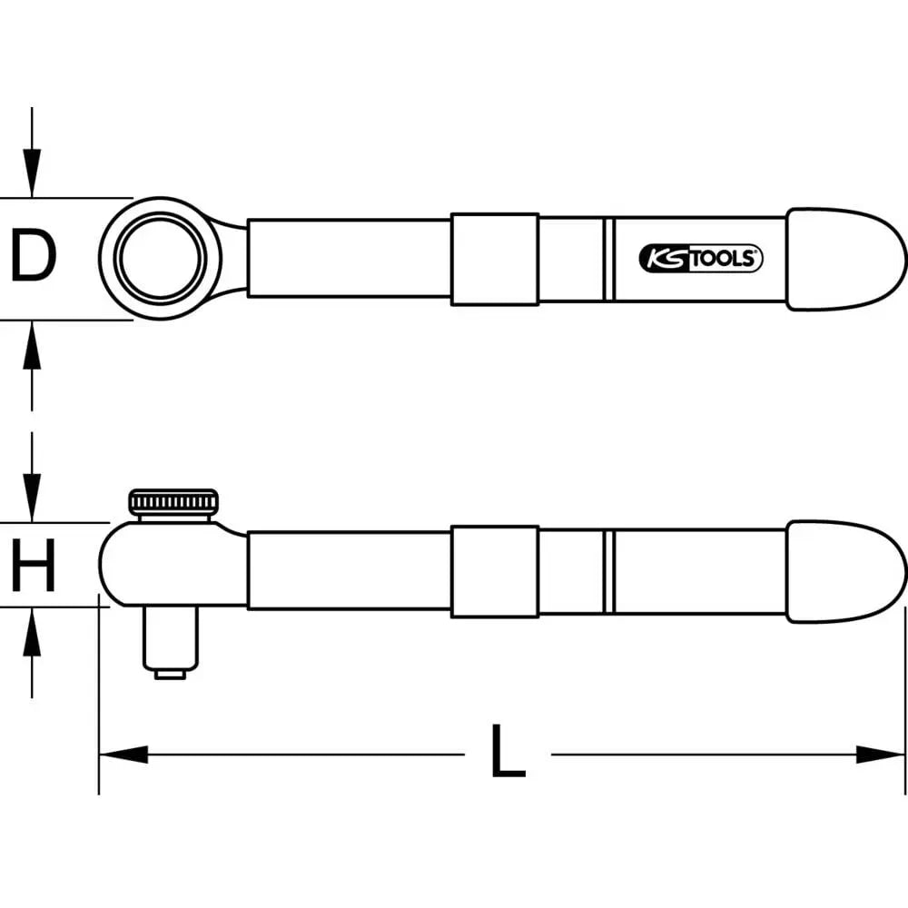 B-Ware Ks Tools Drehmomentschlüssel Ratsche Mini 1 4 Zoll Schutzisolierung Umschaltkopf - 4042146306925