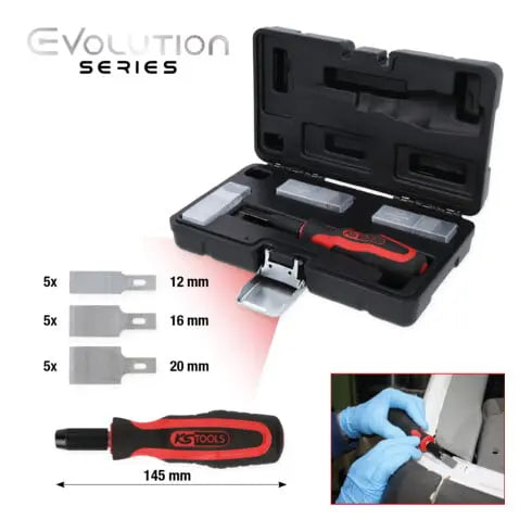 B-Ware Ks Tools Schaber Satz Set Chrom Vanadium Stahl 16tlg Schnellwechselhalter - 4042146912447