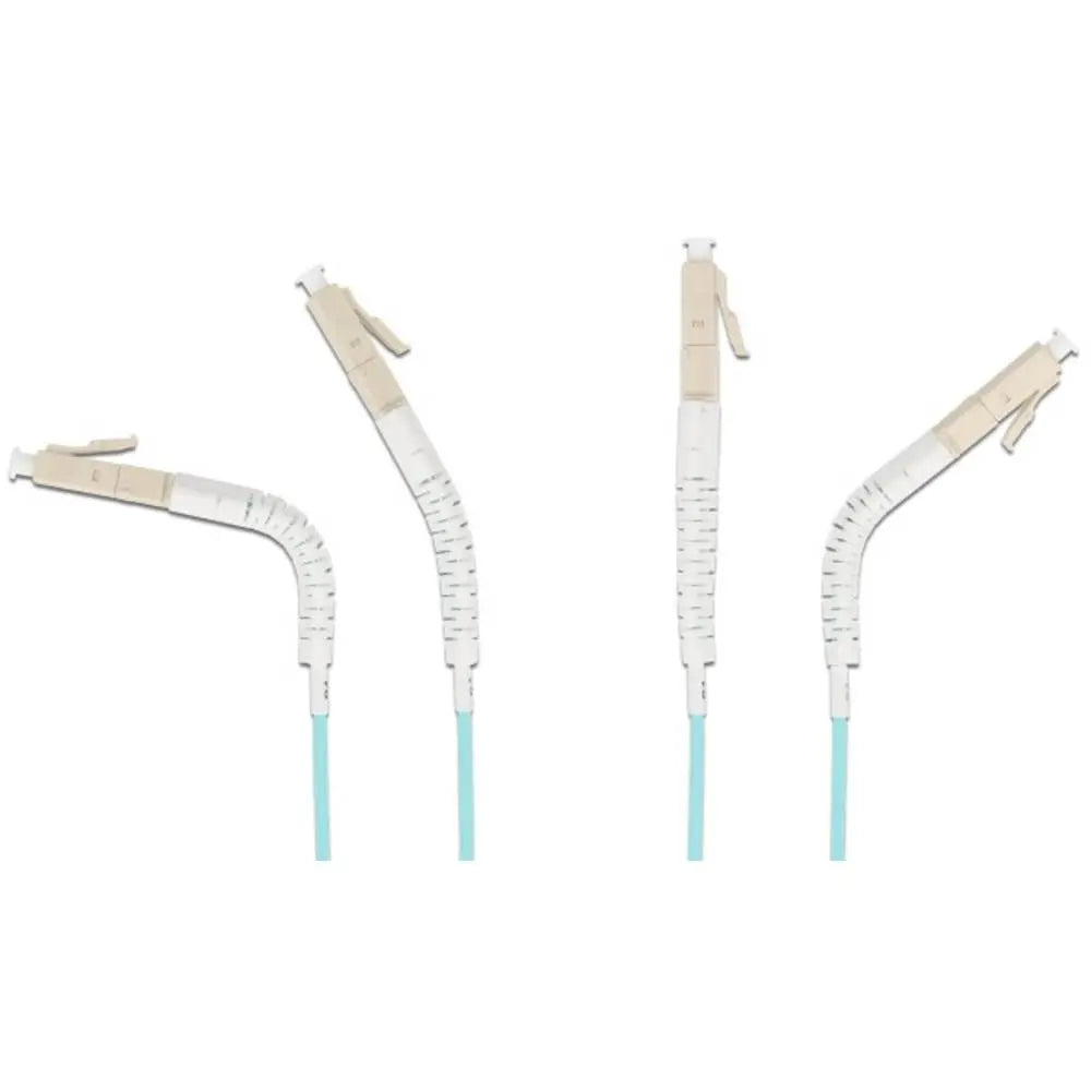 B-Ware Delock Kabel Lwl Glasfaserkabel Lc Duplex Multimode Om3 Aquablau 0.5 M 2 Stück - 4043619880782