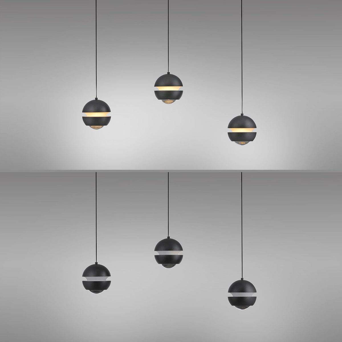 SCHÖNER WOHNEN Pendelleuchte Hängelampe LED LINI verstellbar dimmbar 3-flammig - 4043689018054