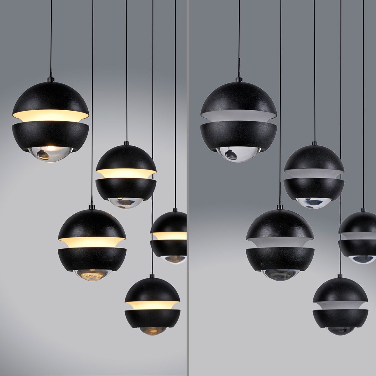 SCHÖNER WOHNEN Pendelleuchte Hängelampe LED LINI verstellbar dimmbar schwarz - 4043689018078