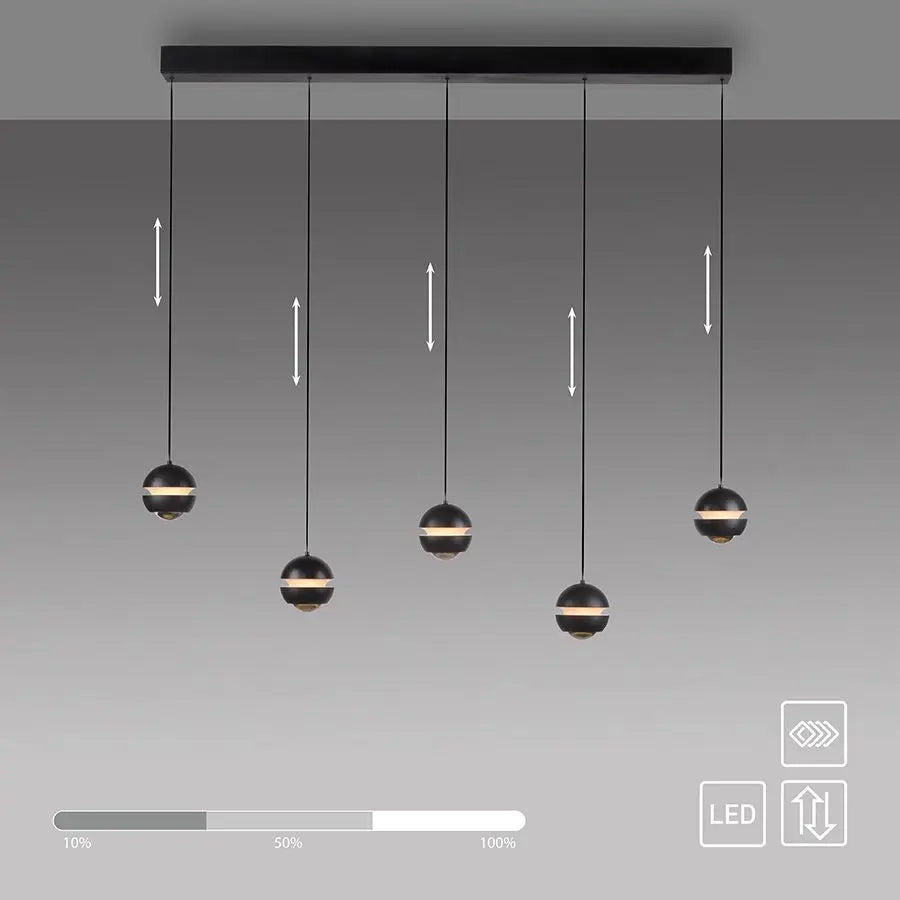B-Ware Schöner Wohnen Pendelleuchte Hängelampe Led Lini Verstellbar Dimmbar Schwarz - 4043689018078