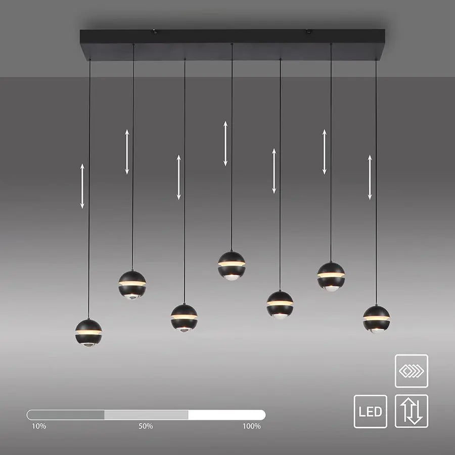 B-Ware Schöner Wohnen Pendelleuchte Hängelampe Led Lini Dimmbar Höhenverstellbar 7 Flg - 4043689018092