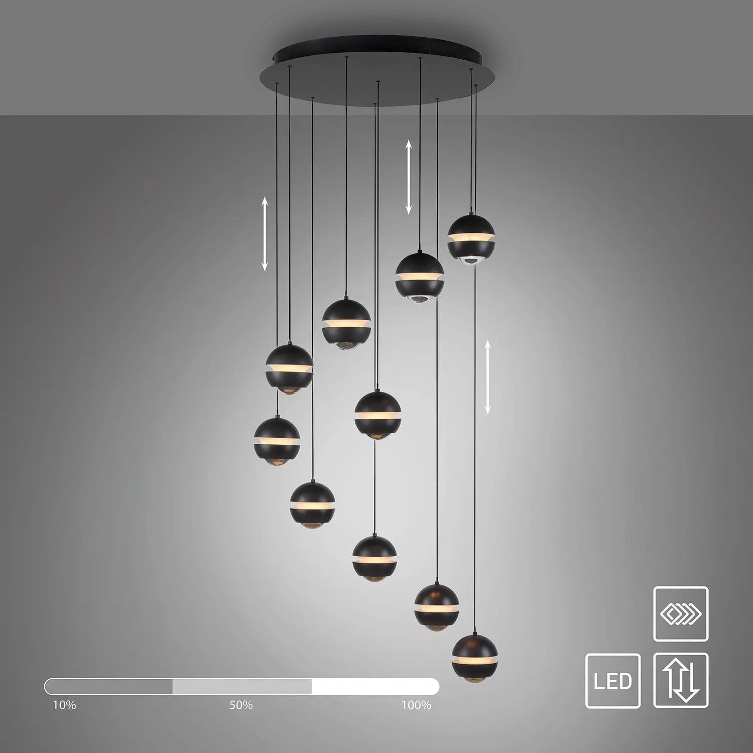 B-Ware Schöner Wohnen Pendelleuchte Hängelampe Led Lini Esstisch Dimmbar Verstellbar - 4043689018115