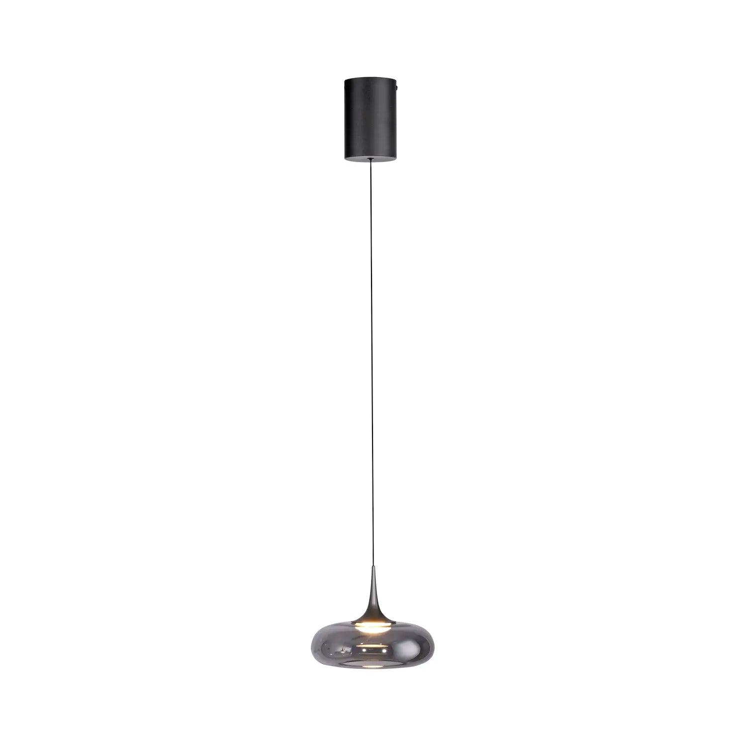 B-Ware Schöner Wohnen Pendelleuchte Hängelampe Led Posh Grau Glas Wohnraumlampe 3000 K - 4043689018399