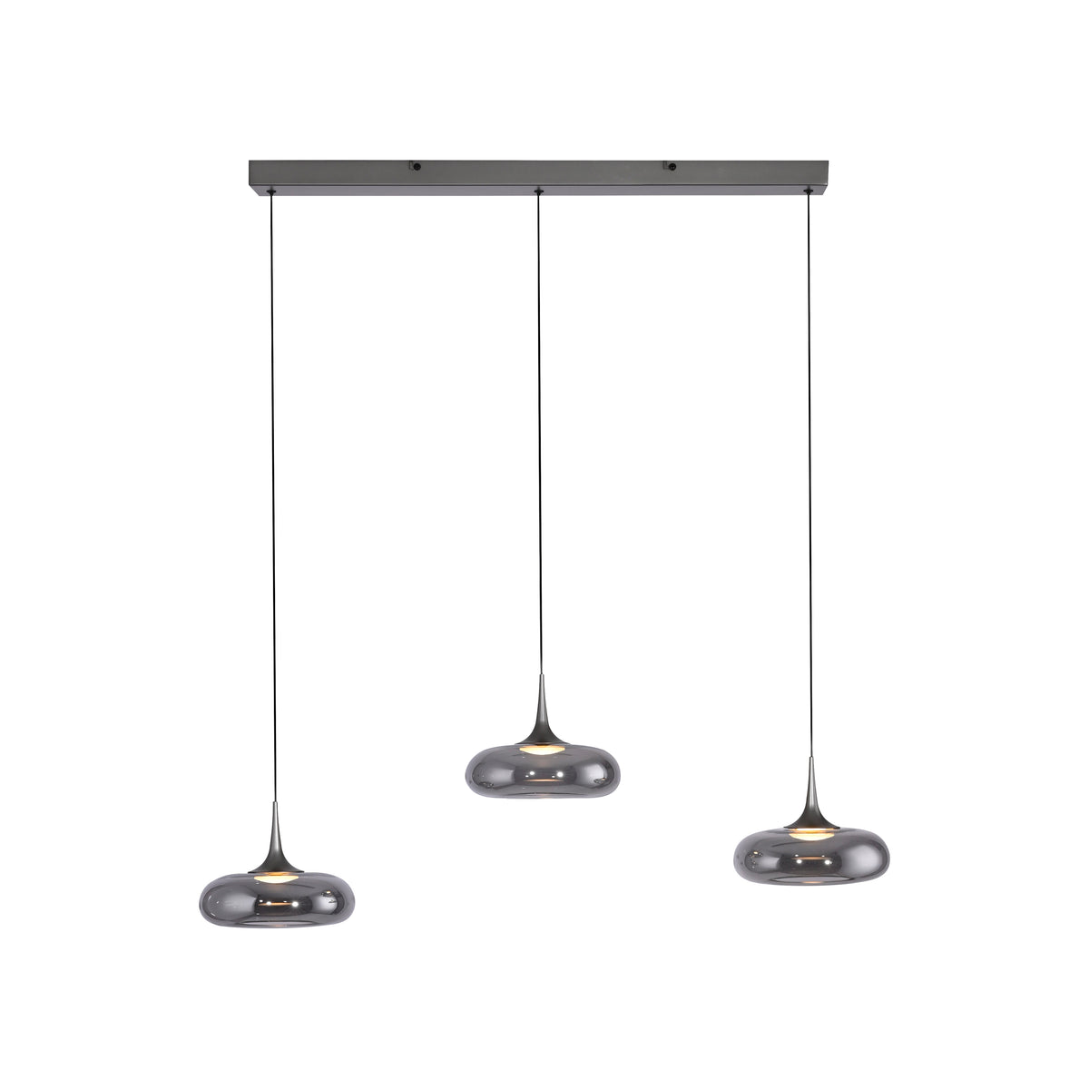 SCHÖNER WOHNEN Pendelleuchte Hängelampe LED POSH Grau Glas verstellbar 3000 K - 4043689018405