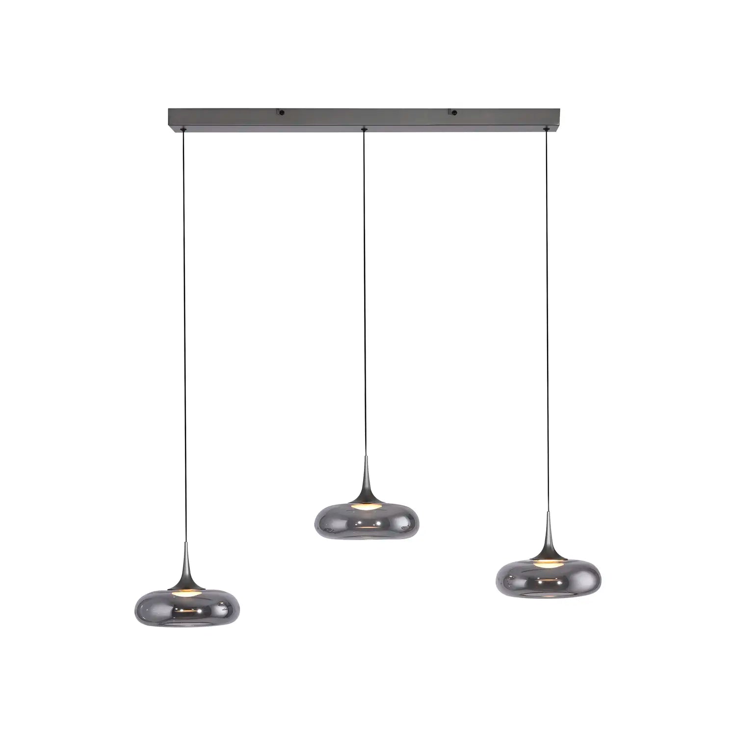 B-Ware Schöner Wohnen Pendelleuchte Hängelampe Led Posh Grau Glas Verstellbar 3000 K - 4043689018405