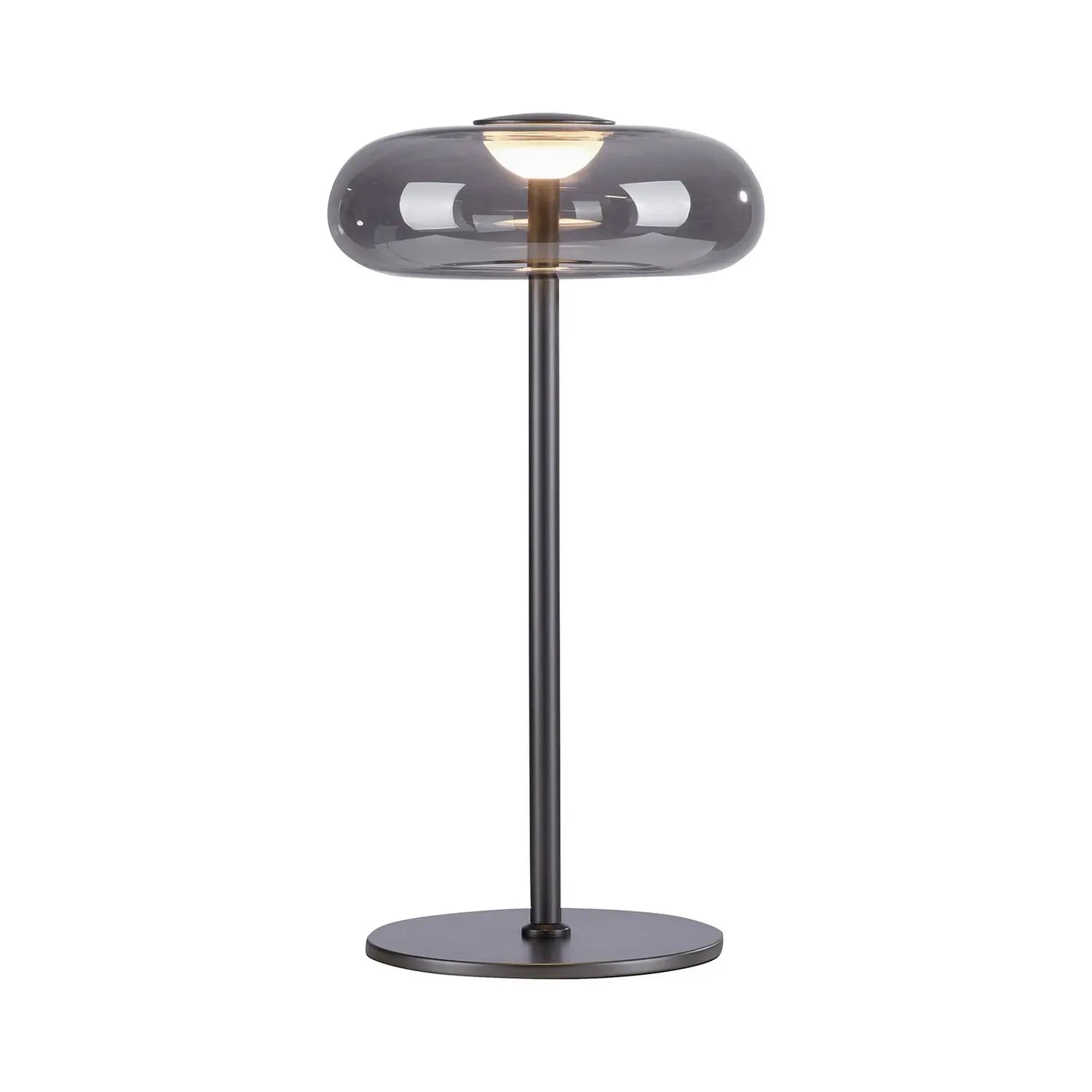 B-Ware Schöner Wohnen Tischleuchte Lampe Led Posh Grau Rauchglas Schnurdimmer Warmweiß - 4043689018443