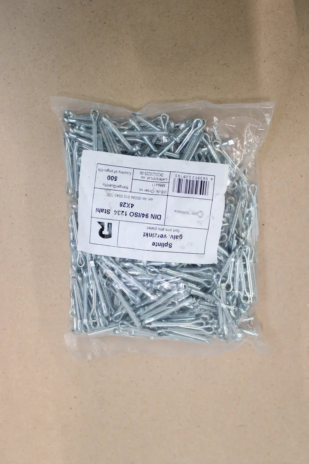 B-Ware Reyher Splinte Stifte Din 94 Iso 1234 Stahl Galvanisch Verzinkt 4x28mm 4 Sets - 4043952028193