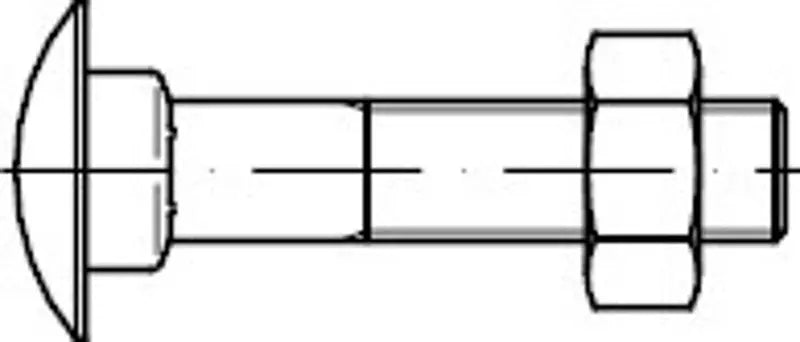 B-Ware Spartex Din603 Mu M12 X80 4.6 Zn Flachrundschraube Schraube Vierkantansatz 50 Stk - 4043952122068