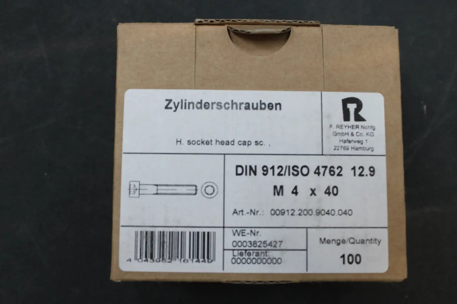 B-Ware Reyher Zylinderschrauben Schrauben Innensechskant Zylinderkopf Stahl 15 Sets - 4043952161449