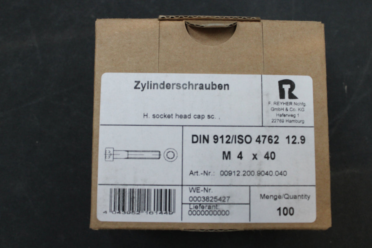 Reyher Zylinderschrauben Schrauben Innensechskant Zylinderkopf Stahl 15 SETS - 4043952161449
