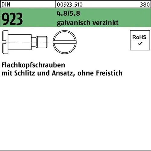 Flachkopfschraube Din 923 Schraube M6x16x9 0 4 8 5 8 Galv Verz 100 Stück B-Ware - 4043952209783