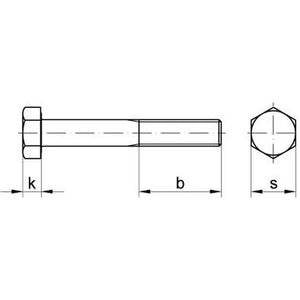 B-Ware Reyher Schraube Bolzen Din 931 Sechskantschraube M 16 X 95 10.9 Ve S